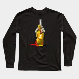 Zombie Hand Stamin-Up on Charcoal Long Sleeve T-Shirt